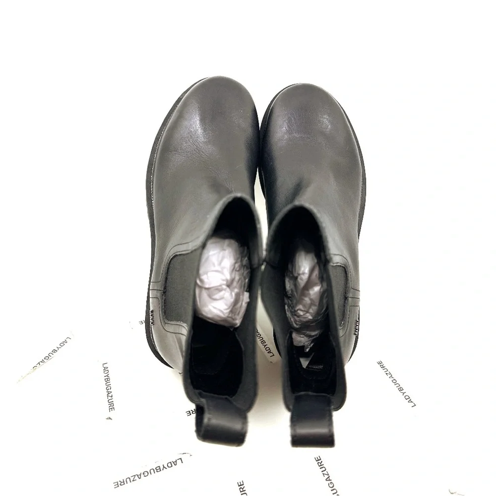 NWOB DKNY Women’s Rick Slip On Bootie Black Leather Size 7.5 - Picture 10 of 17